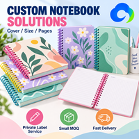 Carnet de notes professionnel A6 personnalisé à spirale colorée, pages détachables, design original