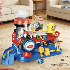 Ensemble de jeu de train d'aventure Orbit avec piste de glisse électrique, jet de vapeur, lumières et sons, 3 voitures ABS, aventure interactive pour garçons - Product Image 6