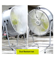 Ventilador industrial con ajuste de velocidad de metal de 16, 20 y 24 pulgadas, impermeable, a prueba de polvo, para interiores y exteriores, ventilador industrial
