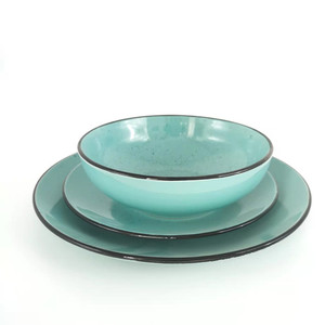 Vajilla de <span class=keywords><strong>Cerámica</strong></span> Mexicana Clásica de Alta Calidad al por Mayor, Juego de Cena Verde Colorido, Vajilla de Porcelana Verde Real - Product Image 2