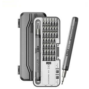 Kit de tournevis électrique multifonction portable 45 en 1, manche en acier, outil de réparation DIY, support OEM personnalisable, garantie de 3 mois - Product Image 1