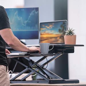 Bureau de travail pliable réglable en hauteur <span class=keywords><strong>Amazon</strong></span>, bureau d'<span class=keywords><strong>ordinateur</strong></span> debout, table pour clavier, ressort à gaz, bureau assis-debout - Product Image 5