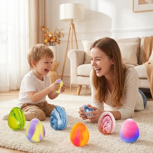 Needoh Marble <b>Egg</b> Squishy <b>Toy</b> Swirl <b>Egg</b> Squeeze <b>Toy</b> Gradient <b>Egg</b> Stress <b>Toy</b> for Kids Adults Daily Play - Product Image 1