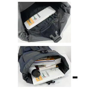 Sac à dos à enroulement personnalisé pour homme, imperméable, pliable, Mochilas, sac à dos à enroulement pour ordinateur portable pour étudiants, femmes, école - Product Image 6