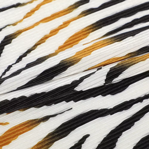 <span class=keywords><strong>Tissu</strong></span> en crêpe à grandes rayures aux couleurs claires pour l'été, léger, 100% polyester, tricoté en crêpe pour vêtements - Product Image 5