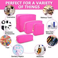 Mini trousse de maquillage pour sac à main, petite pochette cosmétique en nylon, organiseur de toilette de voyage pour femmes et filles