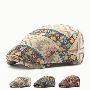 Nouveau design 2025 – Béret à imprimé floral, style vintage jacquard, unisexe, à calotte plate, type Ivy - Product Image 3