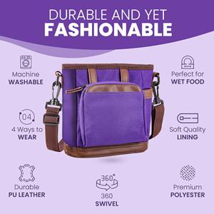 Free sample Personalised Custom logo Waterproof Canvas Pet Snack <b>Bag</b> Walking <b>Dog</b> Training <b>Treat</b> Pouch <b>Bag</b> with Waist Belt - Product Image 2