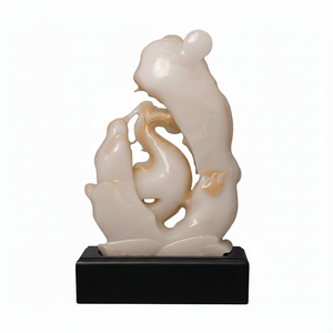 Nouvelle arrivée Sculpture décorative beGems VIP Sculpture de dragon en onyx Sculpture d'art en pierres précieuses de luxe pour l'affichage à domicile - Product Image 1