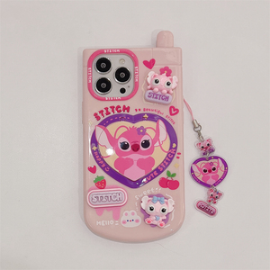 เคสโทรศัพท์กระจกแต่งหน้าสไตล์การ์ตูนน่ารักสุดหรูพร้อมขาตั้งสำหรับ iPhone 12 13 14 15 PRO MAX - Product Image 5