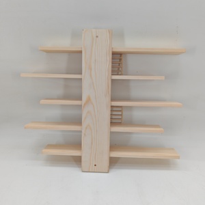 Étagère de <span class=keywords><strong>cuisine</strong></span> rustique avec porte-serviettes sculpté Orgue original flottant en bois vertical pour salle de bain et salon - Product Image 3
