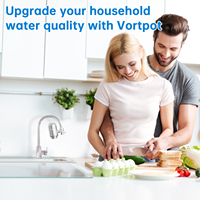Nouveau Purificateur d'Eau Intégré Scellé 2026, Filtre de Robinet de Cuisine UV avec Anti-calcaire et Élimination du Chlore