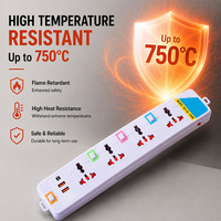 Regleta de Enchufes Industrial de Latón IP44 con Logotipo Personalizado, 3 Tomas de Corriente, 2 Puertos USB, 1 Puerto Tipo C, Interruptores Individuales de Color, 10A