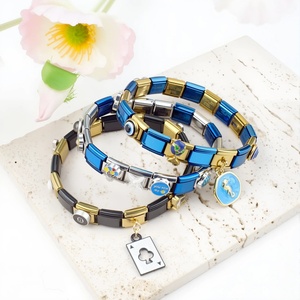 Pulsera de Charms Italiana Zoryn de Acero Inoxidable, Estilo DIY, Combinación de Colores Vintage, Unisex, para Aniversario, Certificada por Terceros - Product Image 4