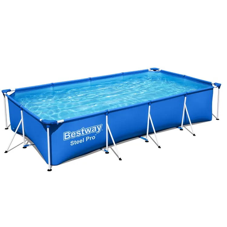BESTWAY 56424 yüksek kaliteli taşınabilir aile yüzme havuzu çelik çerçeve büyük hacimli havuzu filtre pompası