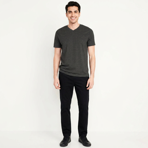 T-shirt 100% coton pour homme, manches courtes, impression numérique DTG, col en V, col rond, décontracté, basique - Product Image 1