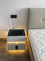 HANYEE Muebles Modernos y Sencillos de Madera Maciza Mesitas de Noche Inteligentes al por Mayor Muebles de Dormitorio Baratos Cajón de Almacenamiento Mesa de Noche Inteligente