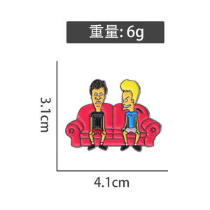 Sming pin Beavis dan Butt-head lucu kartun komedi bros MTV musik pertunjukan ransel lencana pakaian Aksesori Hadiah - Product Image 6