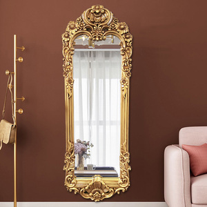 <span class=keywords><strong>Miroir</strong></span> mural vintage <span class=keywords><strong>baroque</strong></span> orné en or sculpté, <span class=keywords><strong>miroir</strong></span> décoratif antique pour entrée - Product Image 1