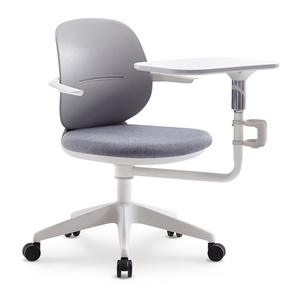Ergonomic Fabric Conference Room Folding <b>Chair</b> Stackable Foldable Training Office <b>Chair</b> With Writing <b>Pad</b> - Product Image 1