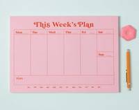 Bloc-notes planificateur hebdomadaire floral écologique, bloc-notes détachable, calendrier, liste de choses à faire, bloc-notes adhésif, planificateur de bureau, suivi des habitudes des étudiants
