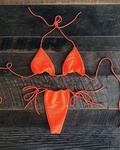 Nouveau design, ensemble bikini 2 pièces tendance à bretelle unique, en <span class=keywords><strong>dentelle</strong></span>, séchage rapide, <span class=keywords><strong>soutien</strong></span>-<span class=keywords><strong>gorge</strong></span> push-up et bas string en V - Product Image 2