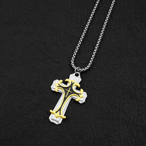 Novo Colar com Pingente de Cruz em Aço Inoxidável, Adequado para Homens e Mulheres, Perfeito para Esportes como Futebol e Basquete. - Product Image 6