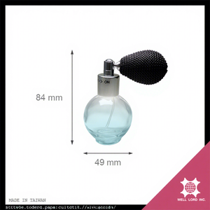 Atomizador de Perfume de Vidrio Redondo de 35 ml con Tapa de Rosca a Prueba de Fugas y Bombilla de Estampado en Caliente - Product Image 1
