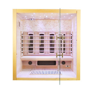 Salle de sauna intérieur en bois de pruche pour 3 personnes Salle de sauna intérieure populaire à infrarouge lointain - Product Image 3