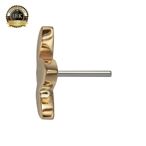 Giometal Mới Sang Trọng 18kt Rắn Vàng Báo Chí Phù Hợp Threadless Kết thúc Bee Ô Conch Xoắn Xoắn Tai Xỏ Cơ Thể Đồ Trang Sức Nhà Máy - Product Image 2