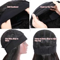 Venta al por mayor SDD Super doble dibujado peluca hecha a máquina cabello humano estilo recto con bandas 100% Peluca de cabello humano vendedores de cabello