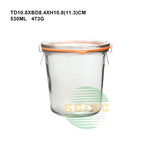 Bocaux en verre avec couvercle et col roulé, pour fraises, pinces <span class=keywords><strong>de</strong></span> cuisine, vente en gros, collection - Product Image 2