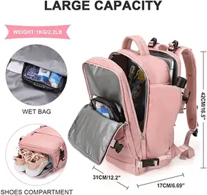 Büyük kapasiteli seyahat çantası kadınlar için iş sırt çantası dizüstü sırt çantası iş seyahat okul günlük yaşam