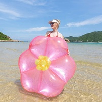 Flotteur de fleur gonflable à paillettes, piscine, salon, jouets de divertissement aquatique