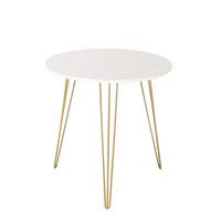 Table basse détachable de salon de style naturel avec pieds en métal, décoration pour salon, chambre à coucher, balcon, petite table à thé