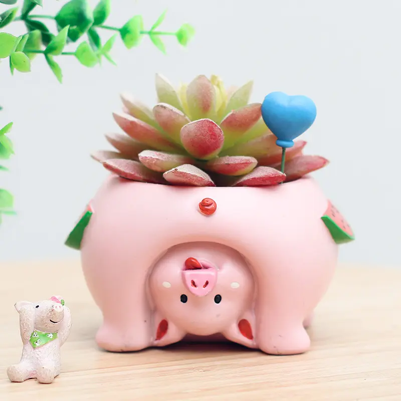 ノベルティ動物多肉植物プランター樹脂かわいい植木鉢卸売