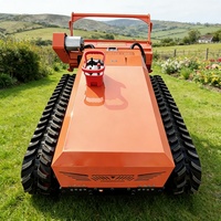 Machine de débroussaillage et de tonte automatisée pour terrains en pente, avec broyeur à fléaux, télécommandée, intelligente, sur chenilles, 1000 mm