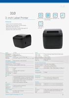 MASUNG MS-310, Impresora de Etiquetas y Recibos 2 en 1 de 3 Pulgadas, Impresora Térmica de Etiquetas sin Tinta