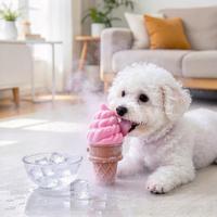 Jouet pour animaux de compagnie en forme de cornet de crème glacée TPR, remplissable d'eau, pour soulager la chaleur estivale, jouet à mâcher pour chiots et chiens de petite et moyenne taille