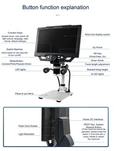 9インチLCD 1600xデジタル顕微鏡カメラ顕微鏡スキャン電子顕微鏡モバイル修理顕微鏡用製品 - Product Image 3