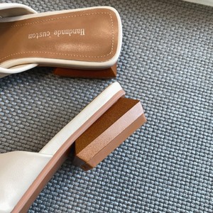 Nouvelles sandales d'été en cuir à brides croisées et talon bas pour femmes, style INS - Product Image 6