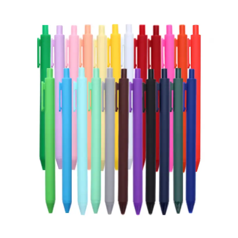 2023 Hot sales Factory wholesale sale macaron color simple design comfortable grip high students office use ballpoint pen