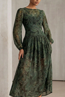 YKD123 Robe musulmane verte de haute qualité en mousseline de soie, design léger, traditionnel et innovant, mode musulmane pour femmes, tenue islamique