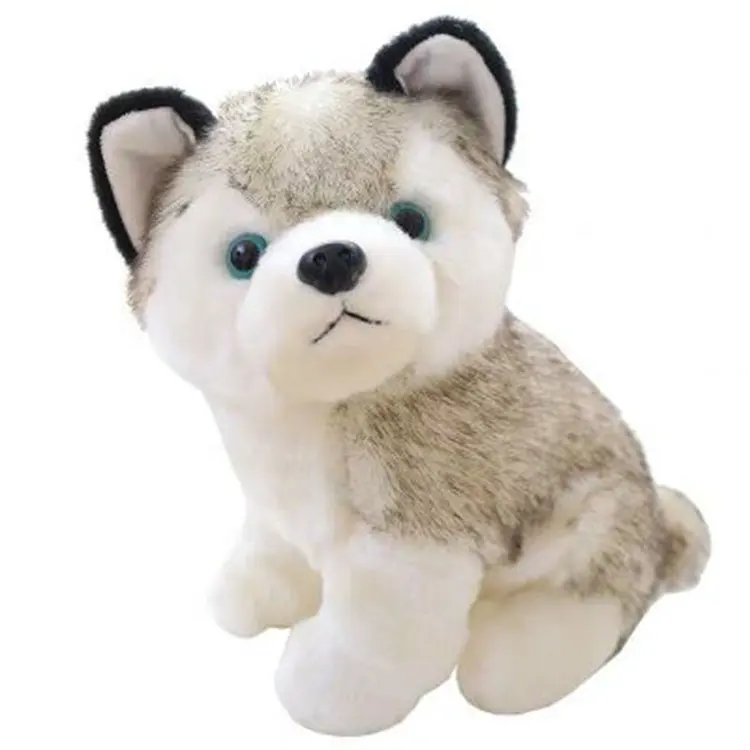High quality custom children simulation stuffed husky plush animal plush dog toy