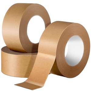 Băng keo giấy kraft tự dính, có thể viết, tái chế, phân hủy sinh học, tùy chỉnh, màu nâu dùng để đóng gói - Product Image 1