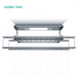 Smart Home Automation Electronic <b>Wall</b>-<b>Mounted</b> <b>Coat</b> <b>Rack</b> with Heated Drying Hanger and Light for Balcony Use Remote Control - Product Image 2