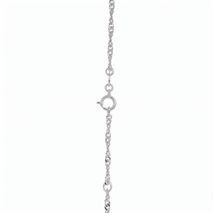 Soft <b>Delicate</b> Wave Textured White Pt950 Fine Cable Chain <b>Necklace</b> Unisex Dainty Stackable Luxury Platinum Jewelry Gift - Product Image 2