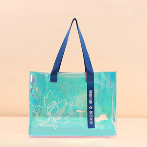 Sac fourre-tout personnalisé en PVC, grande capacité, imperméable, pour boutiques de vêtements, respectueux et élégant - Product Image 1