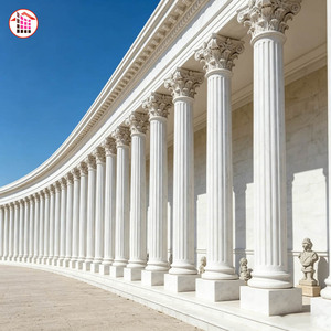Columnas de Mármol Blanco de Lujo para Exteriores de Villas, Pilares de Piedra Sólida para Fachadas de Edificios, Pórticos, Pilares Grandes de Piedra Natural Acanalados - Product Image 5