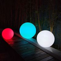 Lámpara LED Recargable a Batería / Bola LED Redonda de 16 Colores, 35cm, Cubierta Blanca, Fuente de Luz Puntual para Escenario/KTV/Discoteca